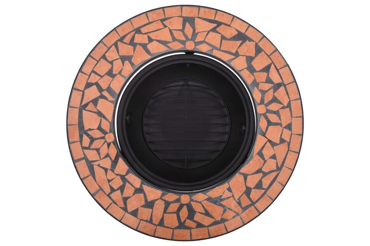 Mosaiikkitulisija terrakotta 68 cm keramiikka - Ruskea - Ulkotilan tulisija & kotakeittiö