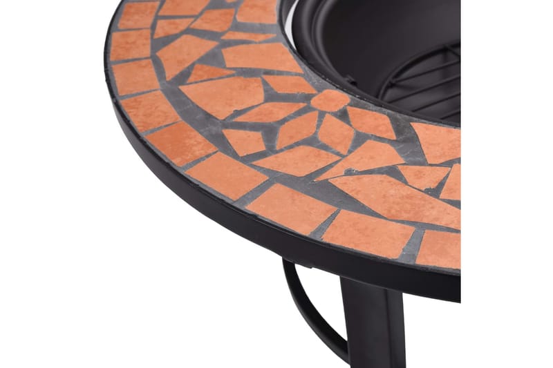 Mosaiikkitulisija terrakotta 68 cm keramiikka - Ruskea - Sisustustuotteet - Sisustustakka & kamiina - Ulkotilan tulisija & kotakeittiö