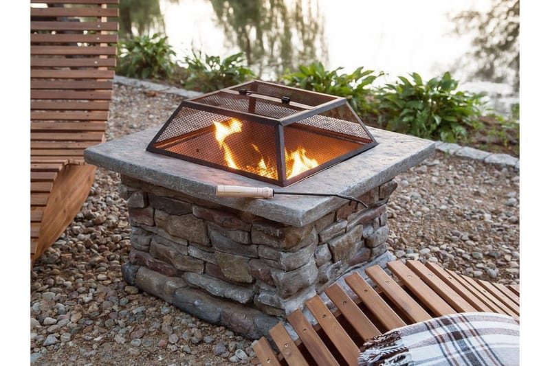 Takka Kelud 73x72x47 cm - Sisustustuotteet - Sisustustakka & kamiina - Ulkotilan tulisija & kotakeittiö