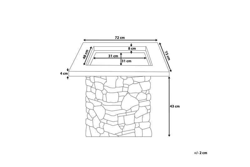 Takka Kelud 73x72x47 cm - Sisustustuotteet - Sisustustakka & kamiina - Ulkotilan tulisija & kotakeittiö