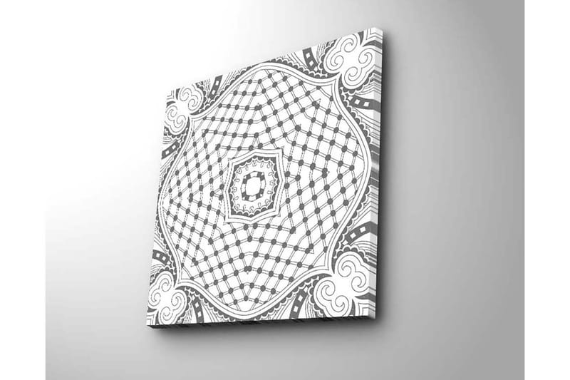 Canvas-taulu 45x45 cm - Abstrakti kuvio geometrisilla muodoilla ja viivoilla - Musta / Valkoinen - Sisustustuotteet - Taulu & taide - Canvas-taulu