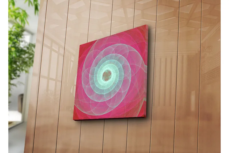 Canvas-taulu 45x45 cm - Spiraalikuvio pehmeissä pastelliväreissä - Vaaleanpunainen / Mintunvihreä - Sisustustuotteet - Taulu & taide - Canvas-taulu