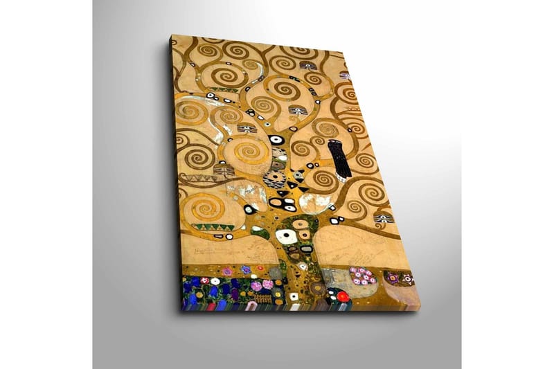 Canvas-taulu 45x70 cm - Spiraalipuusommitelma koriste-elementeillä - Kulta / Ruskea / Musta - Sisustustuotteet - Taulu & taide - Canvas-taulu