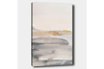 Canvas taulu 70x100 cm - Abstrakti maisema pehmeillä värisiirtymillä - Harmaa / Beige / Vaaleansininen - Sisustustuotteet - Taulu & taide - Canvas-taulu