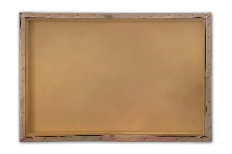 Canvas taulu 70x100 cm - Tyylitelty muotokuva naisesta, jonka mustat kädet muodostavat silmäparin, kultaisilla yksityiskohdilla huulissa ja sormenpäissä - Musta / Kulta - Sisustustuotteet - Taulu & taide - Canvas-taulu