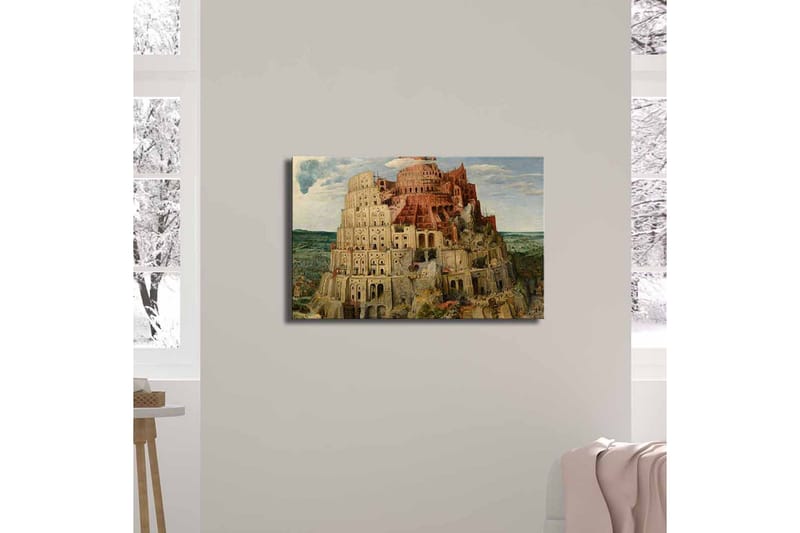 Canvas-taulu 70x45 cm - Upea monikerroksinen tornirakennelma - Beige / Punainen / Vihreä - Sisustustuotteet - Taulu & taide - Canvas-taulu