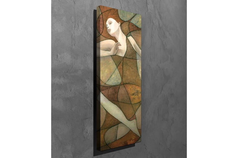 Canvas-taulu - Abstrakti hahmo pehmeillä viivoilla ja geometrisilla muodoilla - Terrakotta / Beige / Vihreä - Sisustustuotteet - Taulu & taide - Canvas-taulu