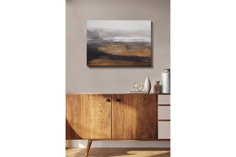 Canvas-taulu - Abstrakti maisema, jossa pehmeät siirtymät maanläheisten ja harmaan sävyjen välillä - Harmaa / Ruskea / Beige - Sisustustuotteet - Taulu & taide - Canvas-taulu