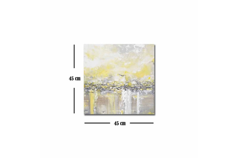 Canvas-taulu - Abstrakti maisema kirkkaan keltaisen ja harmaan sävyillä - Keltainen / Harmaa - Sisustustuotteet - Taulu & taide - Canvas-taulu