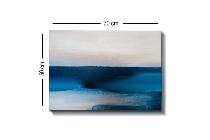 Canvas-taulu - Abstrakti maisema sinisen sävyillä - Tummansininen / Vaaleansininen / Valkoinen - Sisustustuotteet - Taulu & taide - Canvas-taulu