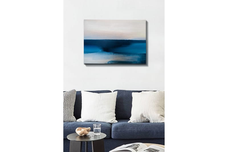 Canvas-taulu - Abstrakti maisema sinisen sävyillä - Tummansininen / Vaaleansininen / Valkoinen - Sisustustuotteet - Taulu & taide - Canvas-taulu