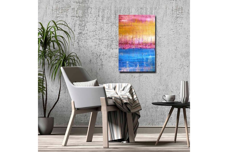Canvas-taulu - Abstrakti maisema taivaallisilla värimuutoksilla - Kulta / Vaaleanpunainen / Sininen - Sisustustuotteet - Taulu & taide - Canvas-taulu