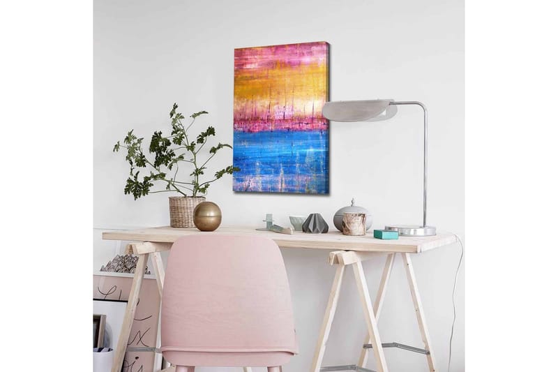 Canvas-taulu - Abstrakti maisema taivaallisilla värimuutoksilla - Kulta / Vaaleanpunainen / Sininen - Sisustustuotteet - Taulu & taide - Canvas-taulu