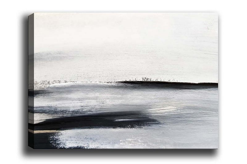 Canvas-taulu - Abstrakti maisema pehmeillä viivoilla ja harmaan sävyillä - Valkoinen / Musta / Harmaa - Sisustustuotteet - Taulu & taide - Canvas-taulu