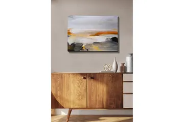 Canvas-taulu - Abstrakti maisema pehmeillä värisiirtymillä - Harmaa / Oranssi / Valkoinen - Sisustustuotteet - Taulu & taide - Canvas-taulu