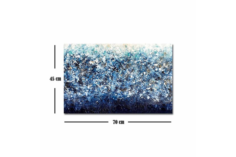 Canvas-taulu - Abstrakti merimaisema sinisillä ja valkoisilla elementeillä - Tummansininen / Vaaleansininen / Valkoinen - Sisustustuotteet - Taulu & taide - Canvas-taulu