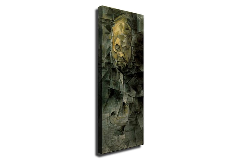 Canvas-taulu - Abstrakti muotokuva geometrisilla muodoilla - Tummanvihreä / Keltainen / Harmaa - Sisustustuotteet - Taulu & taide - Canvas-taulu