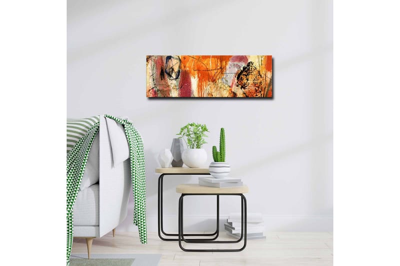 Canvas-taulu - Abstrakti sommitelma energisillä väreillä ja muodoilla - Oranssi / Punainen / Violetti - Sisustustuotteet - Taulu & taide - Canvas-taulu