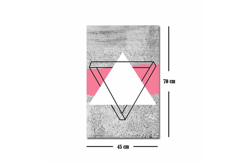 Canvas-taulu - Abstrakti sommitelma geometrisilla muodoilla - Harmaa / Valkoinen / Vaaleanpunainen - Sisustustuotteet - Taulu & taide - Canvas-taulu