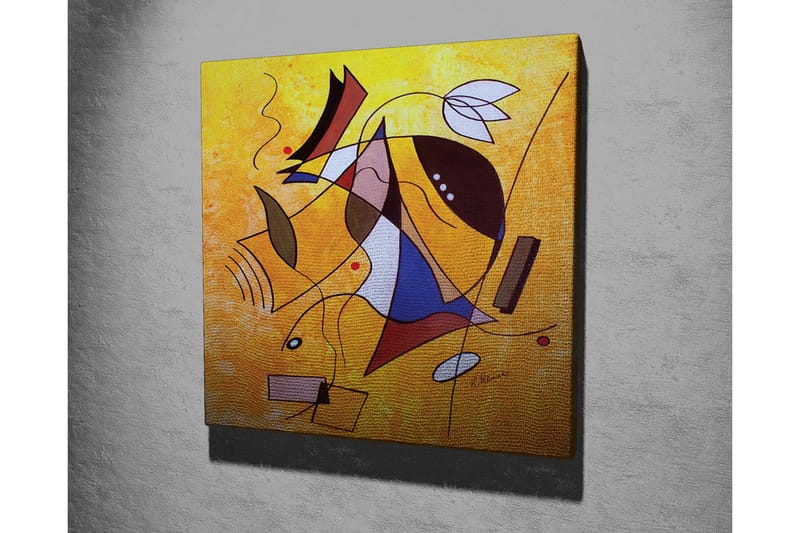 Canvas-taulu - Abstrakti sommitelma geometrisilla muodoilla ja dynaamisilla viivoilla - Keltainen / Sininen / Punainen - Sisustustuotteet - Taulu & taide - Canvas-taulu