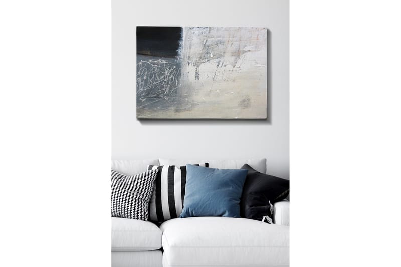 Canvas-taulu - Abstrakti sommitelma mustavalkoisilla elementeillä - Musta / Valkoinen / Harmaa - Sisustustuotteet - Taulu & taide - Canvas-taulu