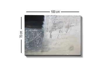 Canvas-taulu - Abstrakti sommitelma mustavalkoisilla elementeillä - Musta / Valkoinen / Harmaa - Sisustustuotteet - Taulu & taide - Canvas-taulu