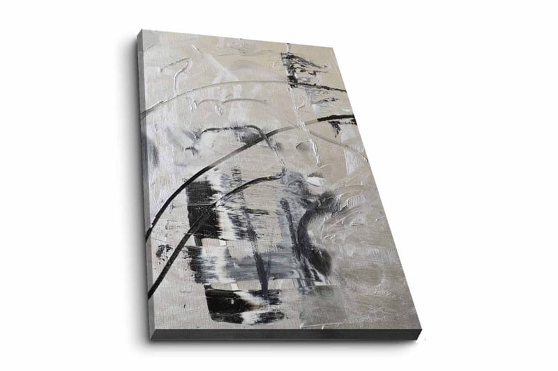 Canvas-taulu - Abstrakti sommitelma mustavalkoisilla viivoilla, Musta / Valkoinen / Harmaa