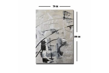 Canvas-taulu - Abstrakti sommitelma mustavalkoisilla viivoilla - Musta / Valkoinen / Harmaa - Sisustustuotteet - Taulu & taide - Canvas-taulu