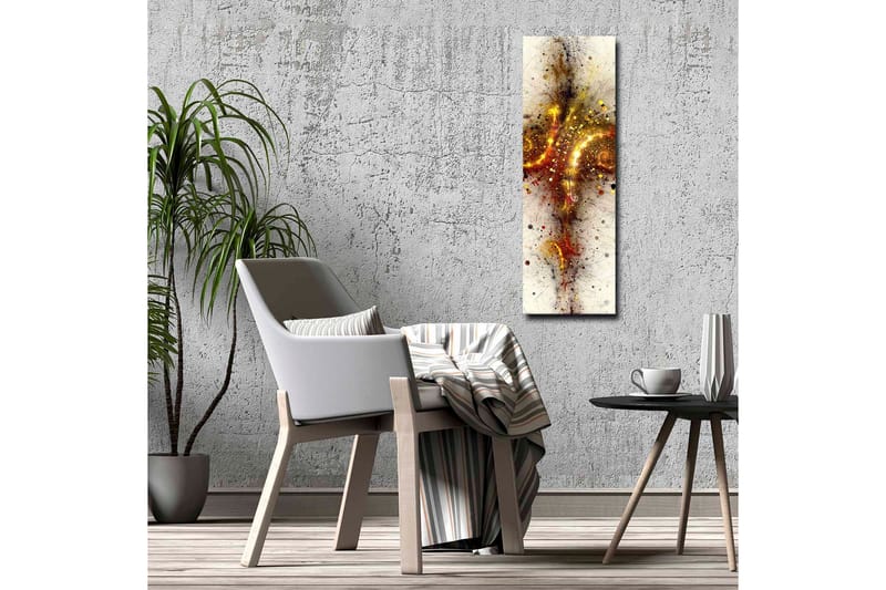Canvas-taulu - Abstrakti sommitelma spiraaleilla ja tähtimäisillä elementeillä - Kulta / Punainen / Musta - Sisustustuotteet - Taulu & taide - Canvas-taulu