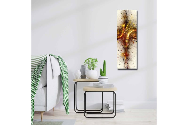 Canvas-taulu - Abstrakti sommitelma spiraaleilla ja tähtimäisillä elementeillä - Kulta / Punainen / Musta - Sisustustuotteet - Taulu & taide - Canvas-taulu