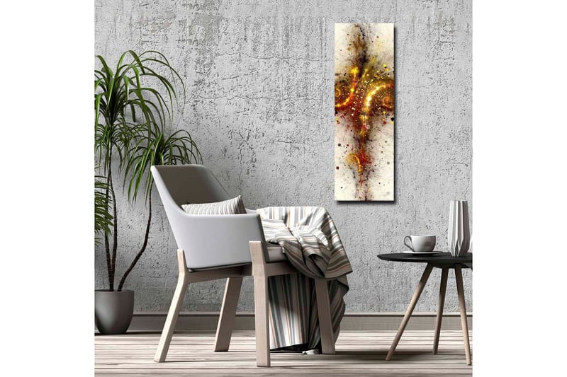Canvas-taulu - Abstrakti sommitelma spiraaleilla ja tähtimäisillä elementeillä - Kulta / Punainen / Musta - Sisustustuotteet - Taulu & taide - Canvas-taulu