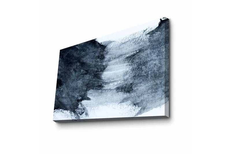 Canvas-taulu - Abstrakti sommitelma tummilla ja vaaleilla sävyillä, Tummansininen / Valkoinen / Harmaa