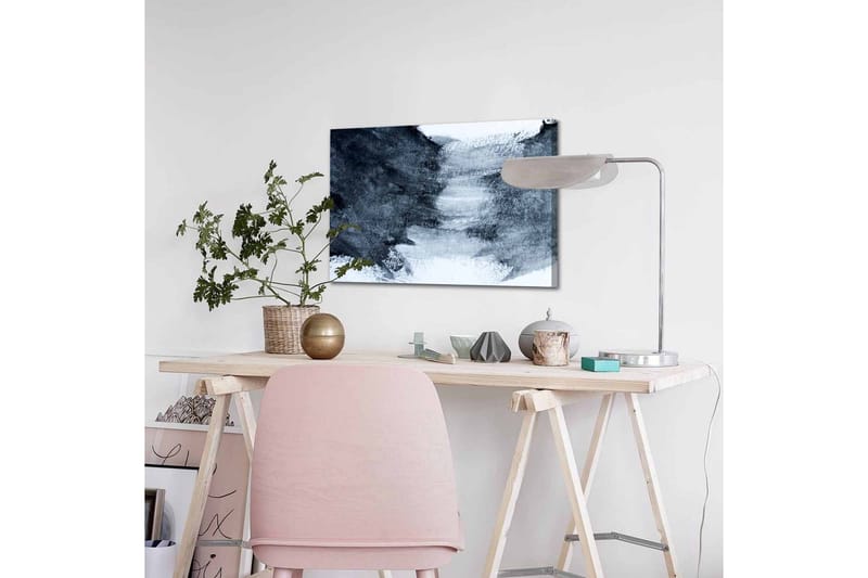 Canvas-taulu - Abstrakti sommitelma tummilla ja vaaleilla sävyillä - Tummansininen / Valkoinen / Harmaa - Sisustustuotteet - Taulu & taide - Canvas-taulu