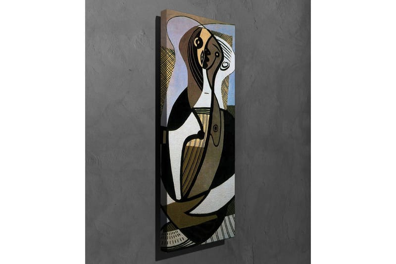 Canvas-taulu - Abstrakti sommitelma tyylitellyillä hahmoilla - Musta / Beige / Vaaleansininen - Sisustustuotteet - Taulu & taide - Canvas-taulu