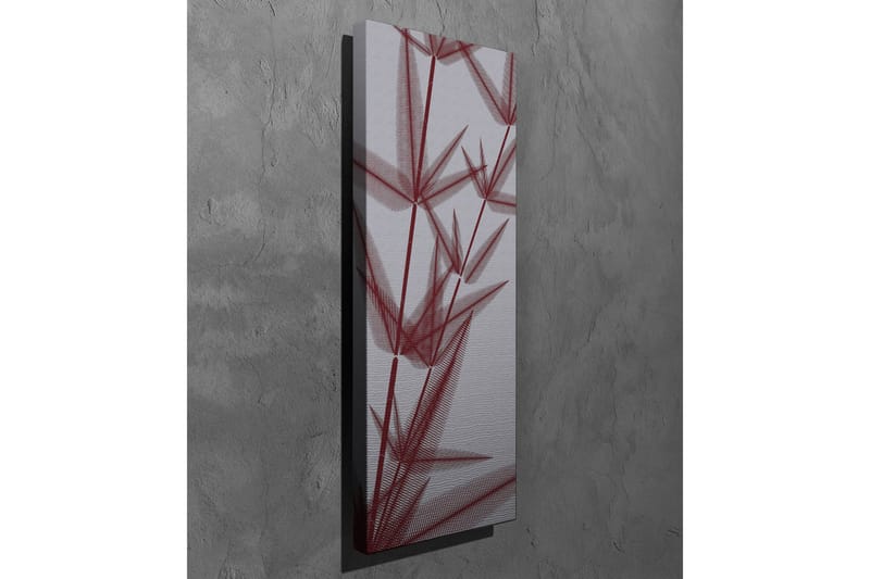 Canvas-taulu - Abstrakti sommitelma tyylitellyistä kasvimuodoista punaisena sävynä - Punainen / Harmaa - Sisustustuotteet - Taulu & taide - Canvas-taulu
