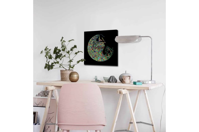 Canvas-taulu - Abstrakti sommitelma värikkäillä keinuilla - Violetti / Vihreä / Keltainen - Sisustustuotteet - Taulu & taide - Canvas-taulu