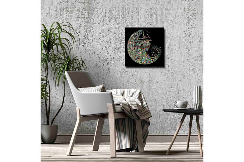 Canvas-taulu - Abstrakti sommitelma värikkäillä keinuilla - Violetti / Vihreä / Keltainen - Sisustustuotteet - Taulu & taide - Canvas-taulu