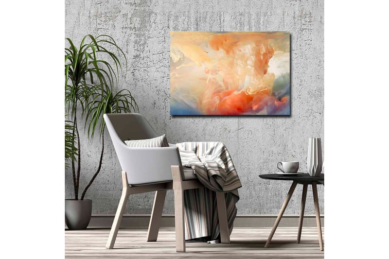 Canvas-taulu - Abstrakti sommitelma värillisillä kohoumilla - Oranssi / Sininen / Beige - Sisustustuotteet - Taulu & taide - Canvas-taulu