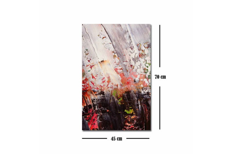Canvas-taulu - Abstrakti sommitelma voimakkailla värikontrasteilla - Punainen / Musta / Valkoinen - Sisustustuotteet - Taulu & taide - Canvas-taulu