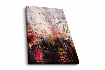 Canvas-taulu - Abstrakti sommitelma voimakkailla värikontrasteilla - Punainen / Musta / Valkoinen - Sisustustuotteet - Taulu & taide - Canvas-taulu