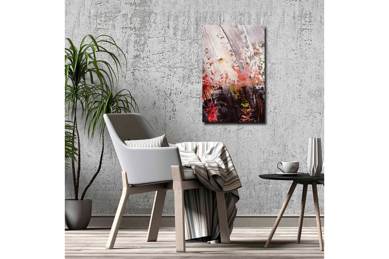 Canvas-taulu - Abstrakti sommitelma voimakkailla värikontrasteilla - Punainen / Musta / Valkoinen - Sisustustuotteet - Taulu & taide - Canvas-taulu