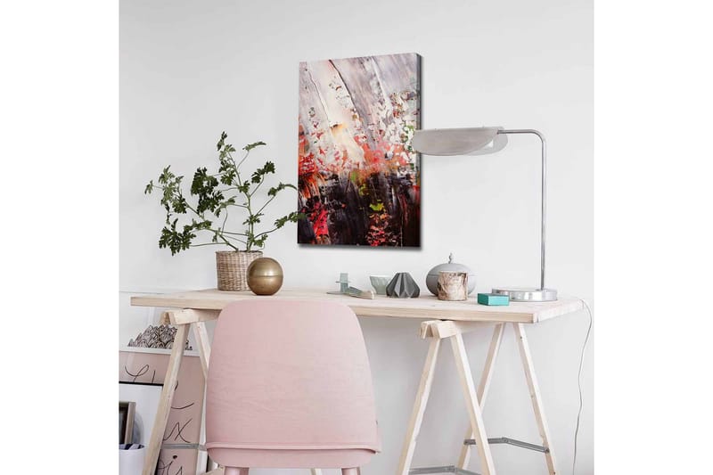 Canvas-taulu - Abstrakti sommitelma voimakkailla värikontrasteilla - Punainen / Musta / Valkoinen - Sisustustuotteet - Taulu & taide - Canvas-taulu