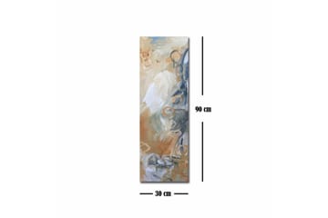 Canvas-taulu - Abstrakti sommitelma pehmeillä muodoilla ja sävyillä - Vaaleanharmaa / Beige / Sininen - Sisustustuotteet - Taulu & taide - Canvas-taulu