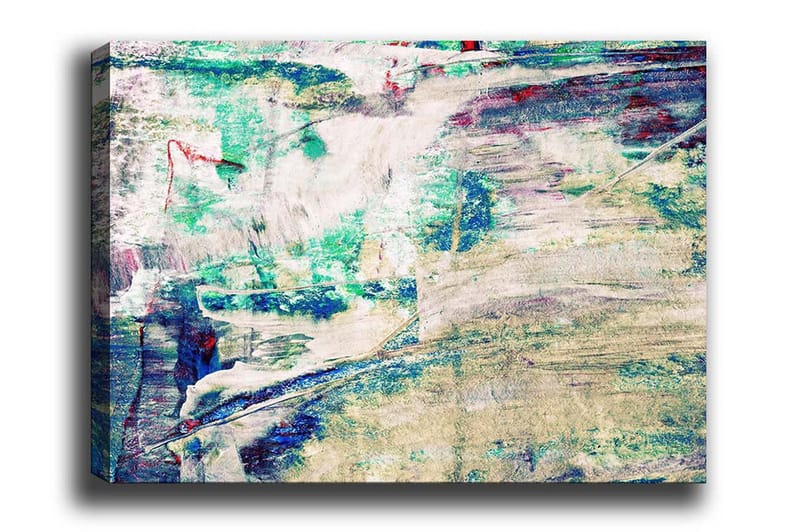 Canvas-taulu - Abstrakti sommitelma pehmeillä värisiirtymillä - Turkoosi / Beige / Tummansininen - Sisustustuotteet - Taulu & taide - Canvas-taulu