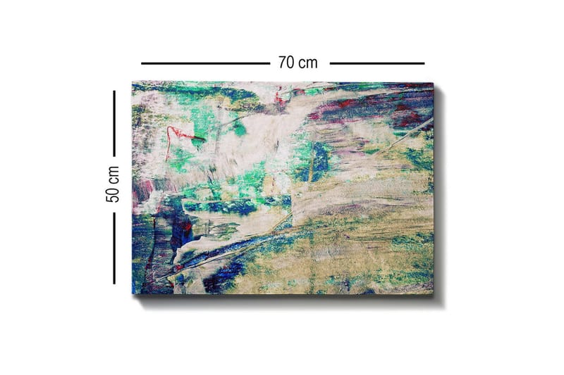 Canvas-taulu - Abstrakti sommitelma pehmeillä värisiirtymillä - Turkoosi / Beige / Tummansininen - Sisustustuotteet - Taulu & taide - Canvas-taulu