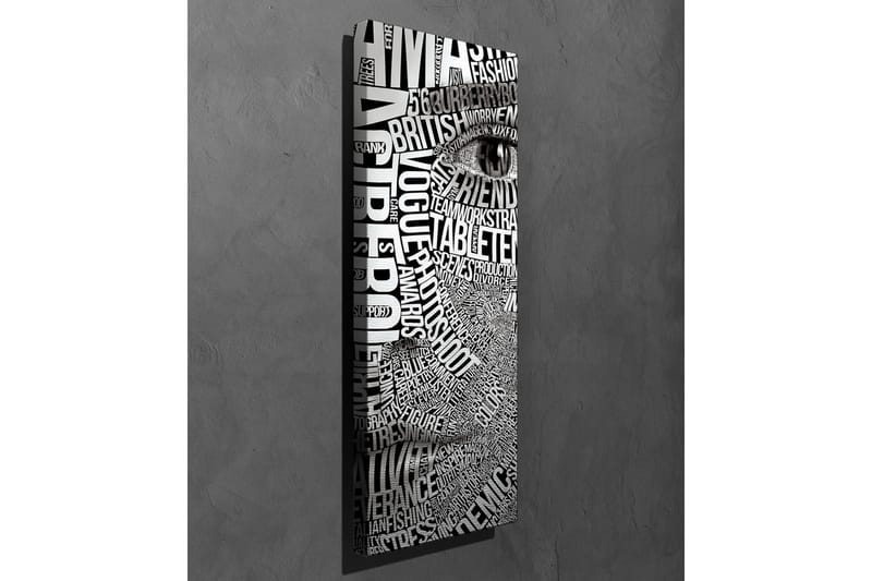 Canvas-taulu - Abstrakti tekstin ja silmäaiheen sommittelu - Musta / Valkoinen - Sisustustuotteet - Taulu & taide - Canvas-taulu