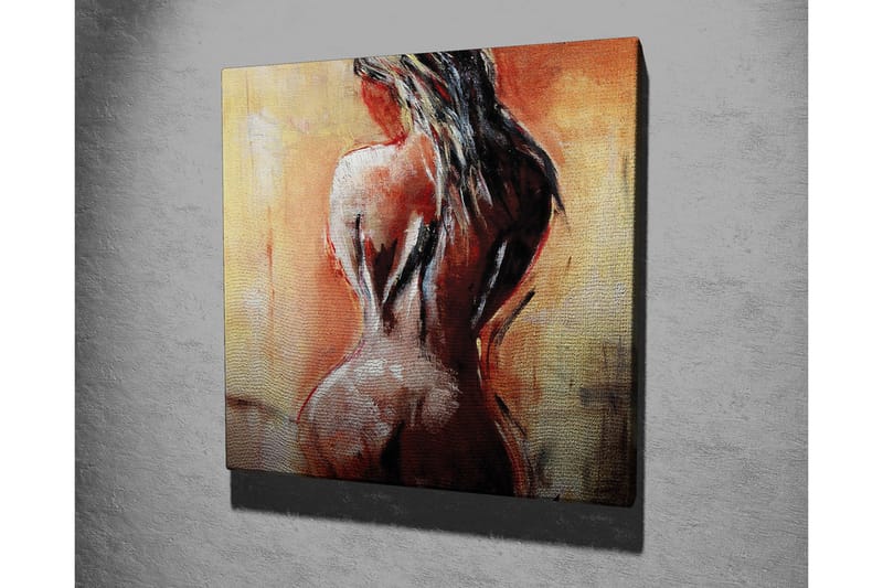Canvas-taulu - Aistillinen alastonhahmo, jossa painopiste on selässä - Terrakotta / Beige / Musta - Sisustustuotteet - Taulu & taide - Canvas-taulu
