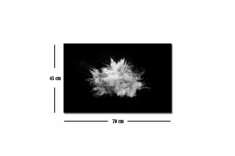 Canvas-taulu - Dramaattinen jauhepilvi räjähtää mustaa taustaa vasten - Valkoinen / Musta - Sisustustuotteet - Taulu & taide - Canvas-taulu