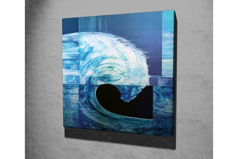 Canvas-taulu - Dynaaminen aalto eri sinisen sävyissä - Tummansininen / Vaaleansininen / Turkoosi - Sisustustuotteet - Taulu & taide - Canvas-taulu