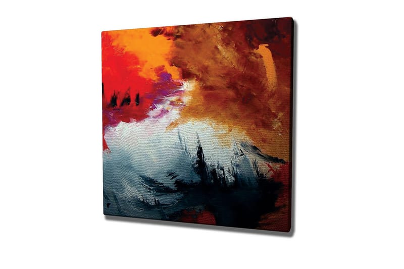 Canvas-taulu - Dynaaminen abstrakti sommitelma vahvoilla väreillä, Punainen / Musta / Oranssi